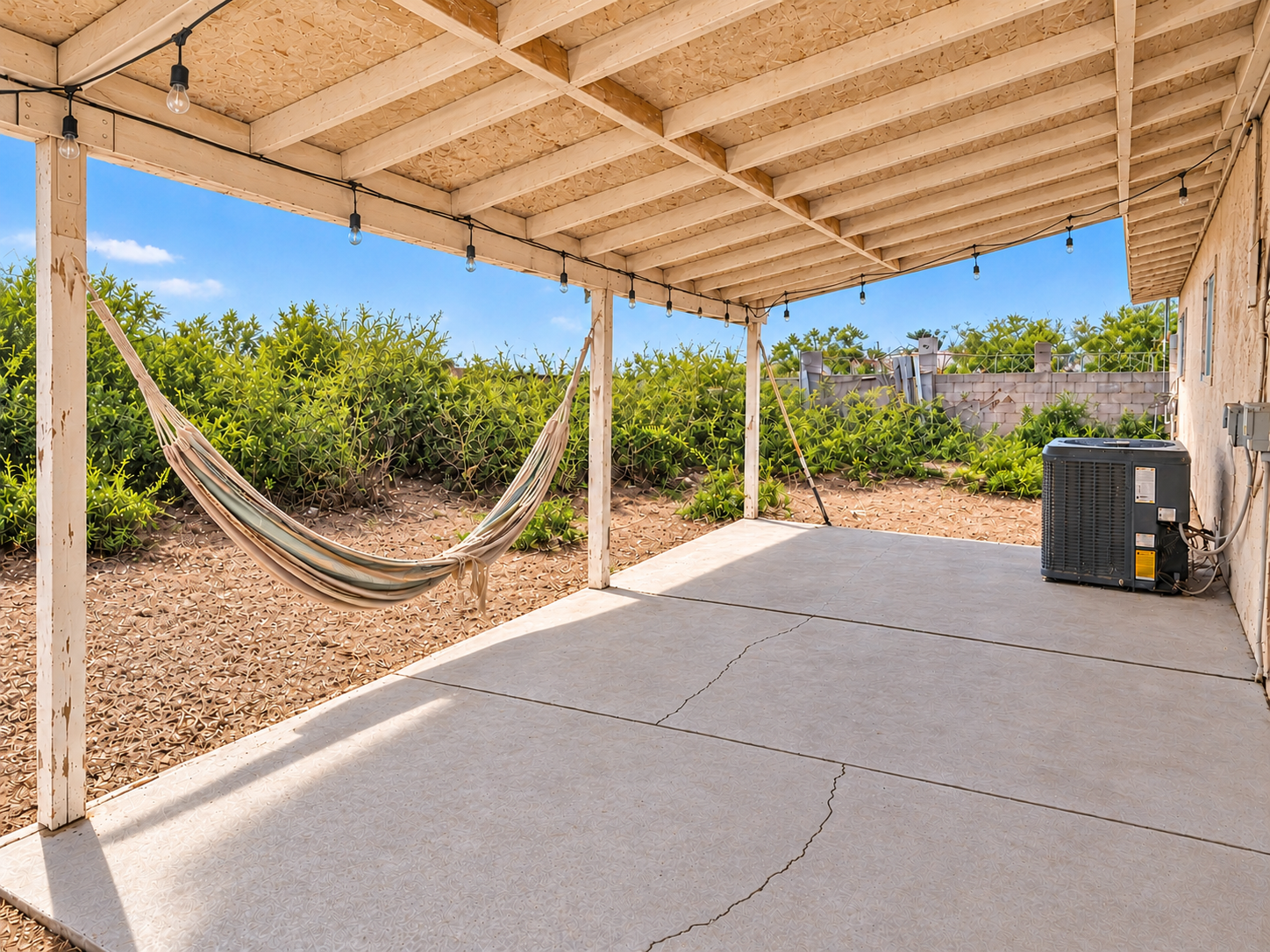 Covered patio - virtual daylight - digitally altered